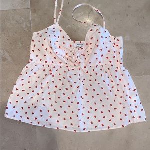 madewell strawberry print shirt